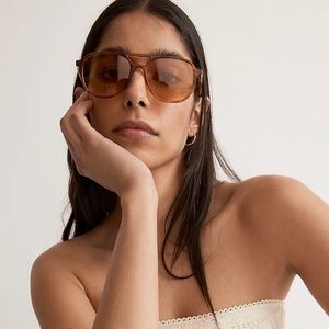 Madewell Acetate Linford Aviator Sunglasses